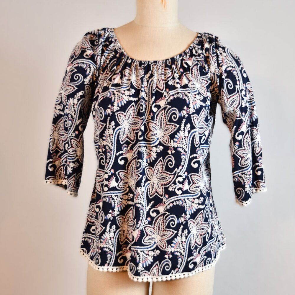 SJS Floral Paisly Tunic Top - Size S